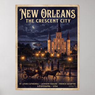 Poster Cathédrale Saint-Louis de La Nouvelle-Orléans Jack