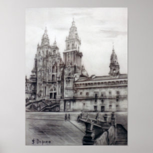 Poster Cathédrale Santiago de Compostela (A La Corogne)