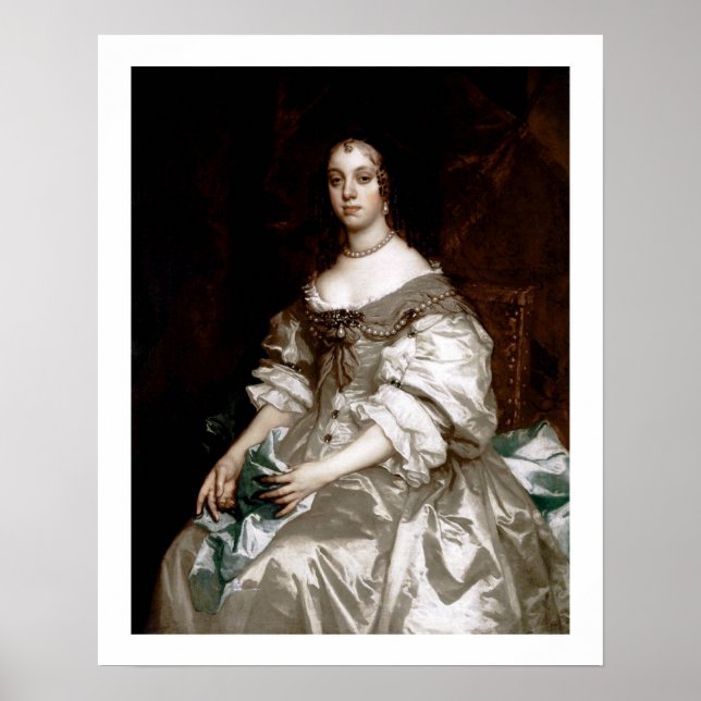 Poster Catherine de Braganza par Sir Peter Lely (Devant)