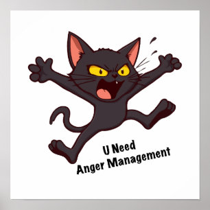 Poster Catitude - Chat Noir Angy Funny Pun