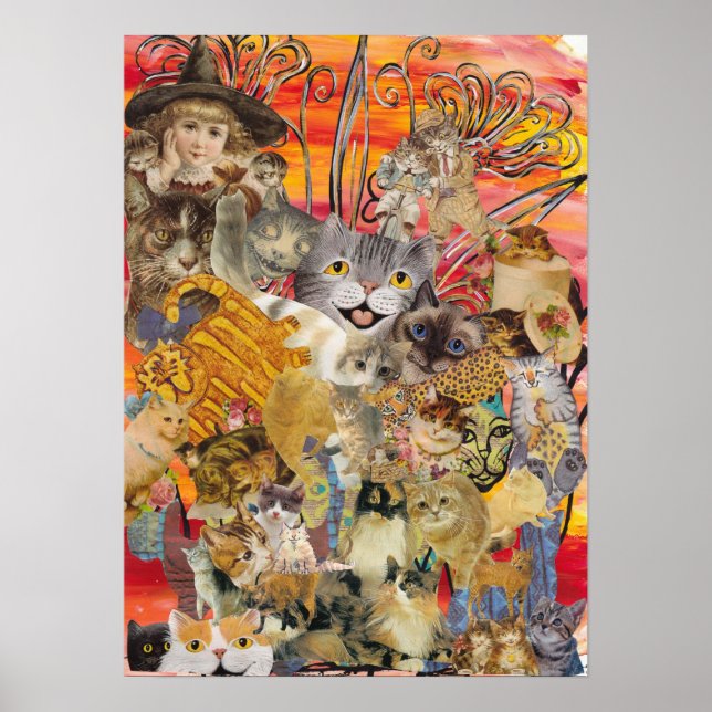 Poster Cats a Plenty Print (Devant)