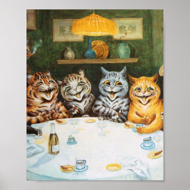 Poster Cats de la fête de Louis Wain (Devant)