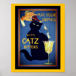 Poster Catz Bitters Vintage 12x16