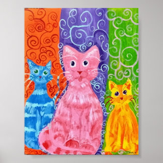 Poster Catz de couleur