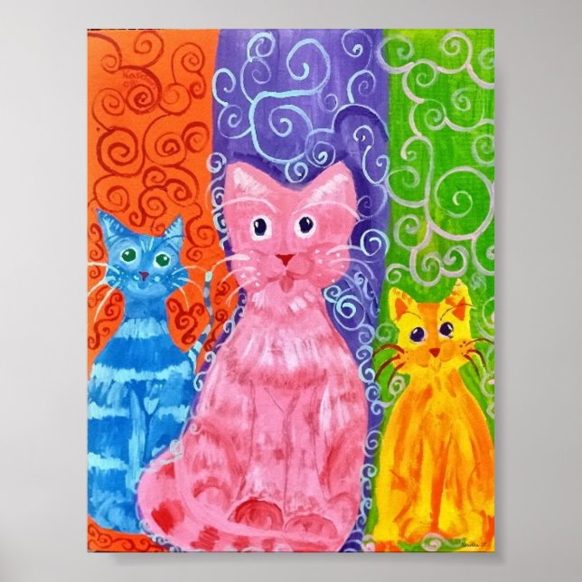 Poster Catz de couleur (Devant)