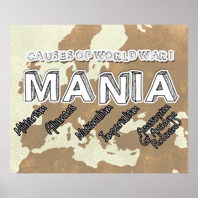 Poster Causes de la Première Guerre mondiale (Devant)