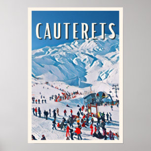 Poster Cauterets Station de ski