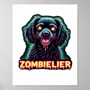 Poster Cavalier King Charles Spaniel CKCS Zombie Dog Hall