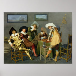 Poster Cavaliers dans une taverne