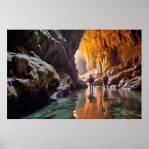 Poster Cave Challenge Extérieur Aventure Découvrez Le Nat