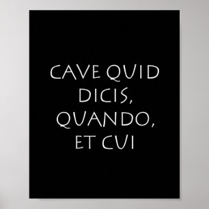Poster Cave quiis quando et cui