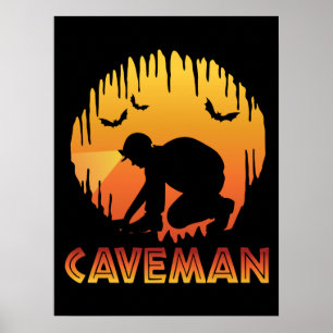 Poster Caveman - Drôle Spéléologie de spéléologie