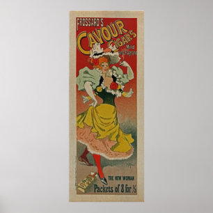 Poster Cavour Cigars de New Woman Frossard's Mild & Fragr