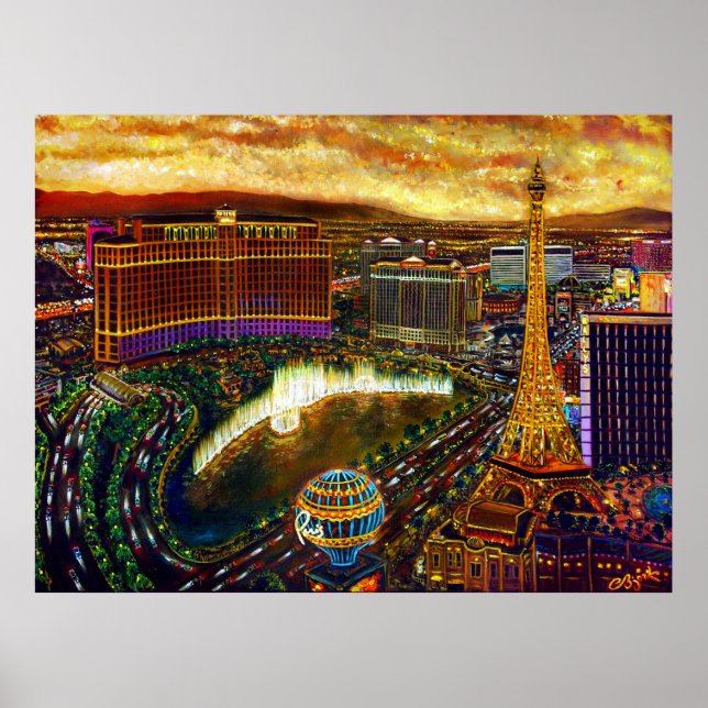 Poster CBjork Las Vegas City Of Gold (Devant)