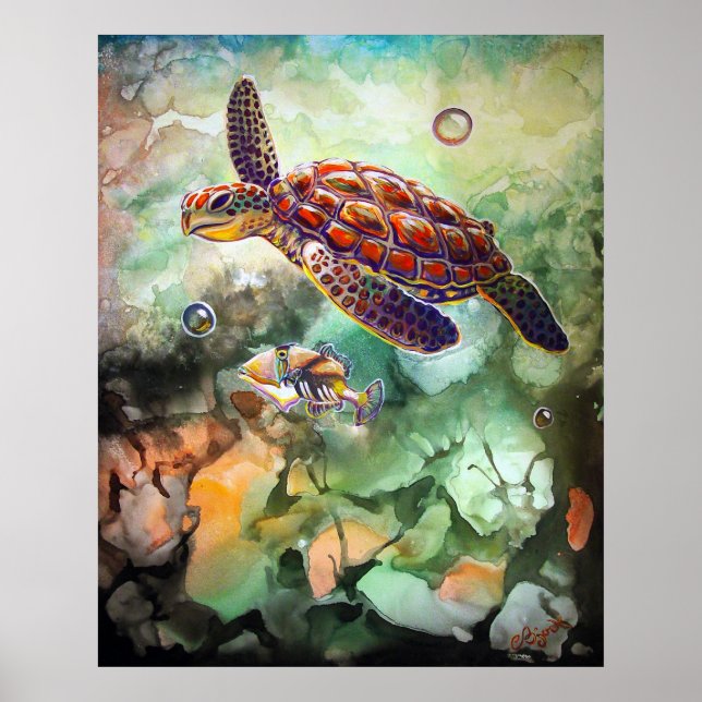 Poster CBjork Turtle et Trigger (Devant)