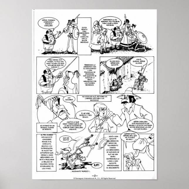 Poster CDON QUIJOTE DE LA MANCHA - CÓMIC-Página 02-Poster (Devant)