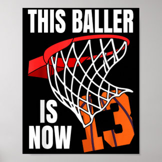 Poster Ce Baller a maintenant 13 ans - Baseball pour 13èm