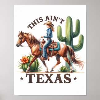 Poster Ce Cheval Cowgirl n'est pas Texas