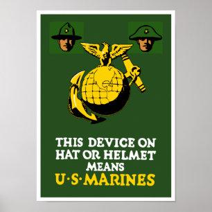 Poster Ce dispositif signifie des marines des USA