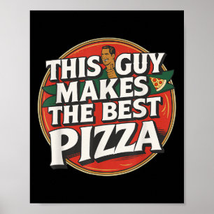 Poster Ce Gars Fait L'Amour De La Nourriture Rétro De Zza