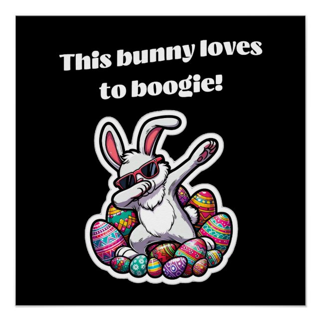 Poster Ce lapin adore faire du bogie ! (Devant)