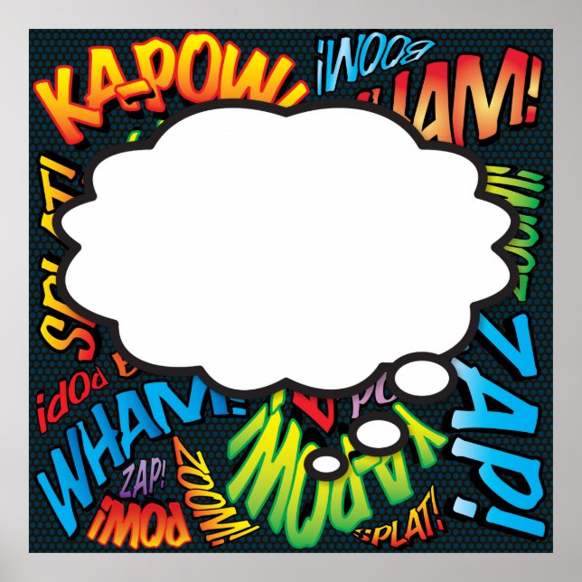 Poster Ce que je pense Comic Book Pop Art (Devant)