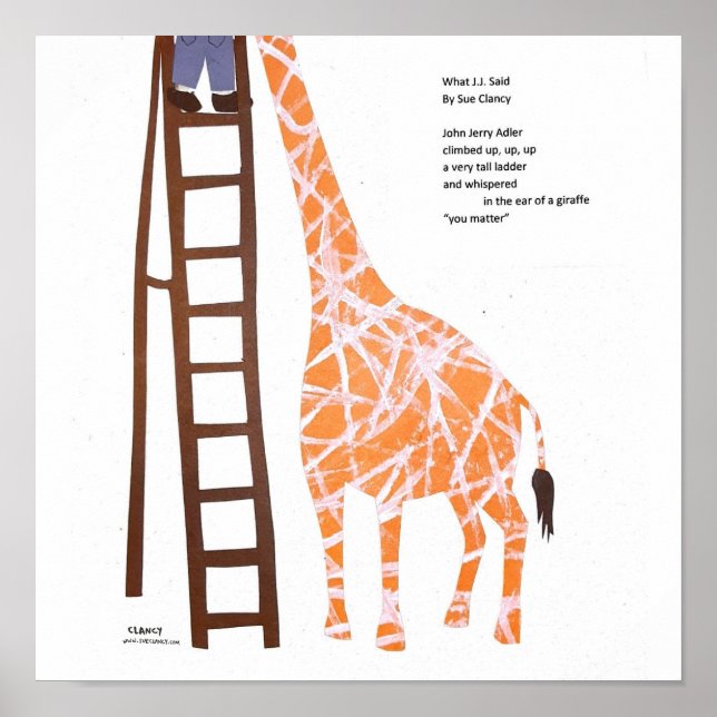 Poster Ce que JJ a dit - poème illustré (Devant)