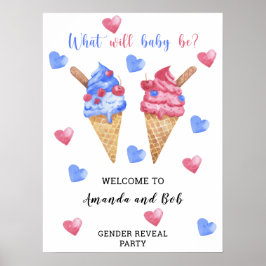 Poster Ce que le bébé sera le genre révéler