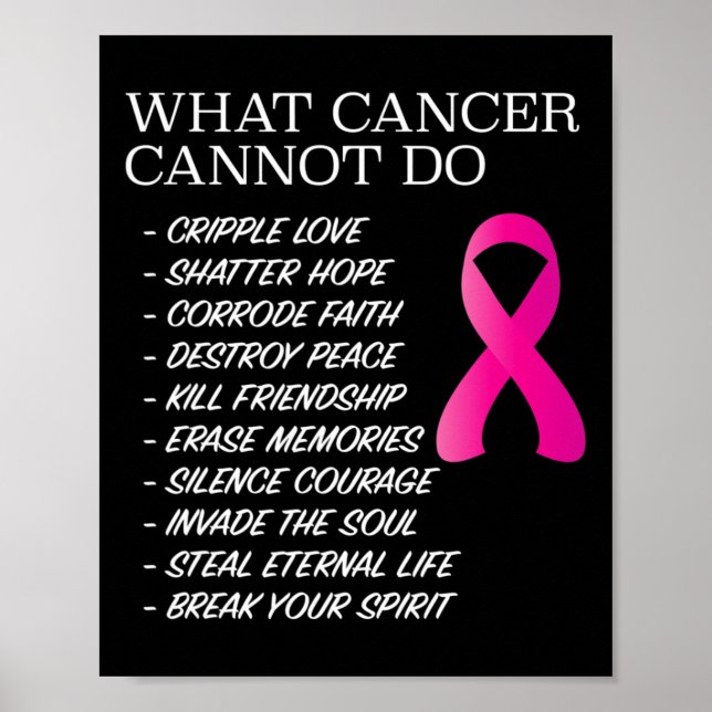 Poster Ce que le cancer ne peut pas faire - Sensibilisati (Devant)