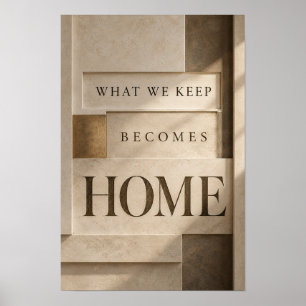 Poster Ce que nous gardons devient accueil Typographie mu