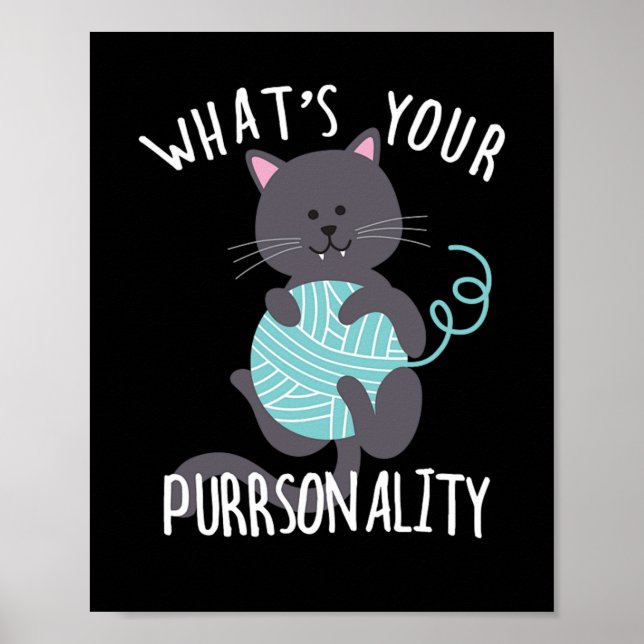 Poster Ce que votre Pursonalité Chat Kitten Purring (Devant)