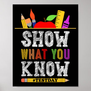 Poster Ce que vous connaissez Funny Exam Test Jour Étudia