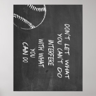Poster Ce que vous pouvez faire Motivation baseball
