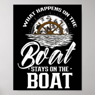 Poster Ce Qui Se Passe Sur Le Bateau Reste Sur Le Skipper