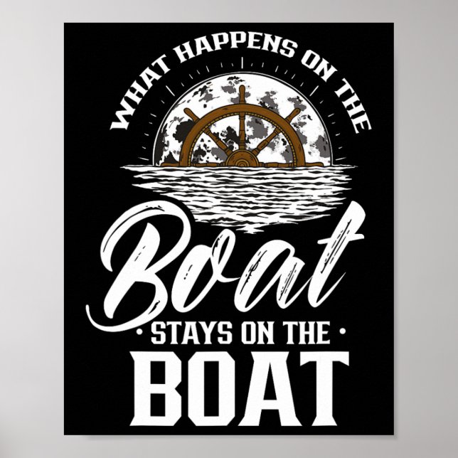 Poster Ce Qui Se Passe Sur Le Bateau Reste Sur Le Skipper (Devant)