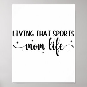 Poster Ce Sport Maman Vie Amusante Mères Fête Mère Sport