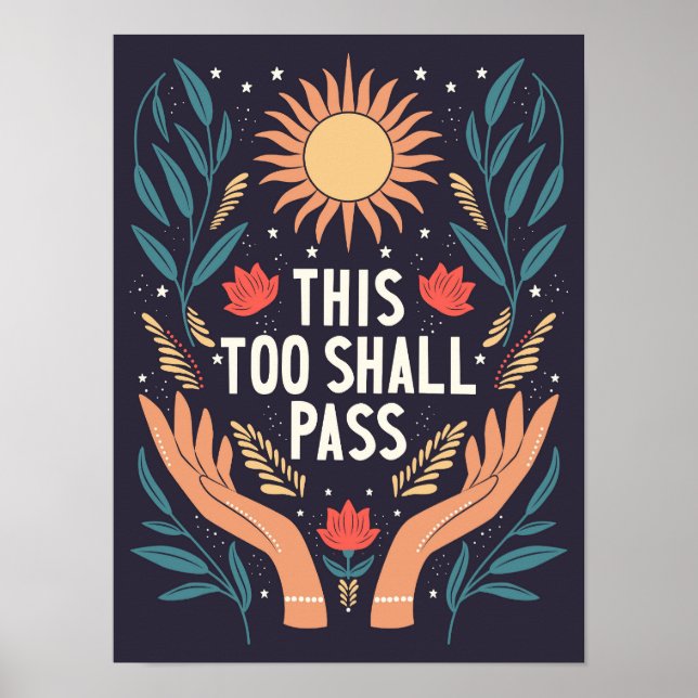 Poster Ce Trop Devrait Passer Motivationnel (Devant)
