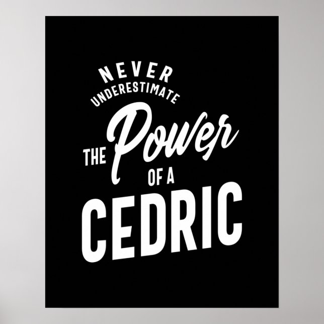 Poster Cedric Nom personnalisé Cadeau Anniversaire (Devant)