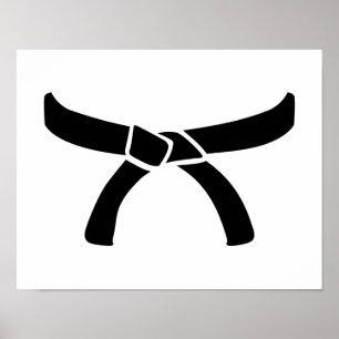 Poster Ceinture de judo noir