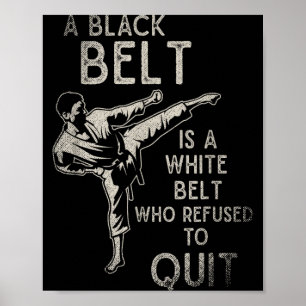 Poster Ceinture noire de ninja d'arts martiaux japonais