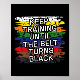 Poster Ceinture noire Garder l'entraînement Karate d'art