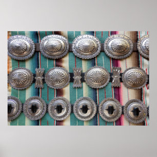 Poster Ceintures en argent à vendre, Santa Fe, Nouveau-Me