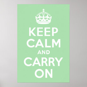 Poster Celadon Keep Calm and Carry On
