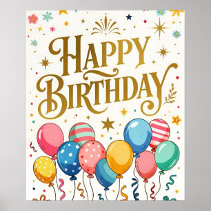 Poster Célébration d'anniversaire