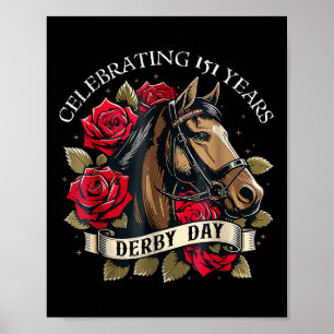 Poster Célébration de 151 ans Ky Derby Day Hommes Femmes