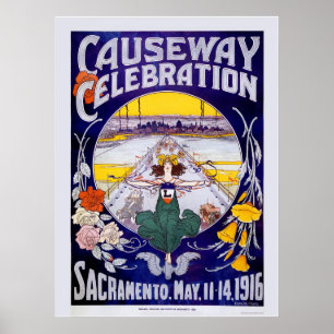 Poster Célébration de chaussée de Sacramento