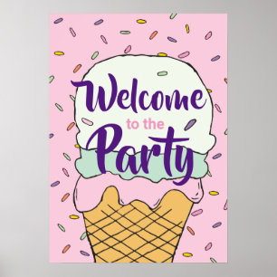 Poster Célébration de la crème glacée Crème glacée Le Soc