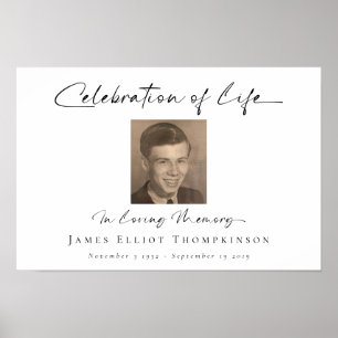 Poster Célébration de la vie avec un simple script photo