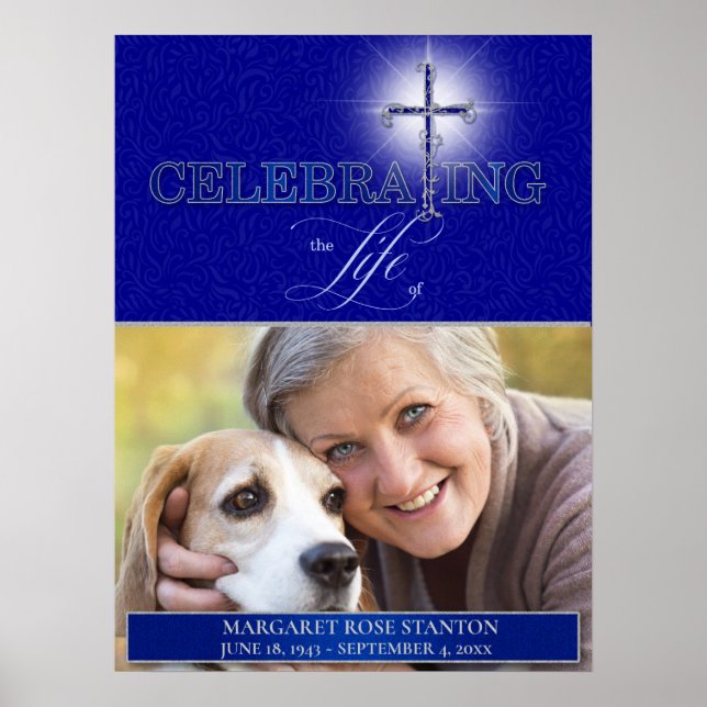 Poster Célébration de la vie Croix Bleue Chrétienne Photo (Devant)