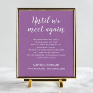 Poster Célébration de la vie en lavande jusqu'à ce que no